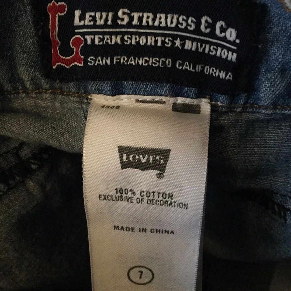Levi’s Strauss Team-sport Division Jean Denim Jorts Shorts Sz 7
